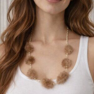 Vintage Circa: 1972 Mink Fur & Faux Pearl Necklace by KOSKOT